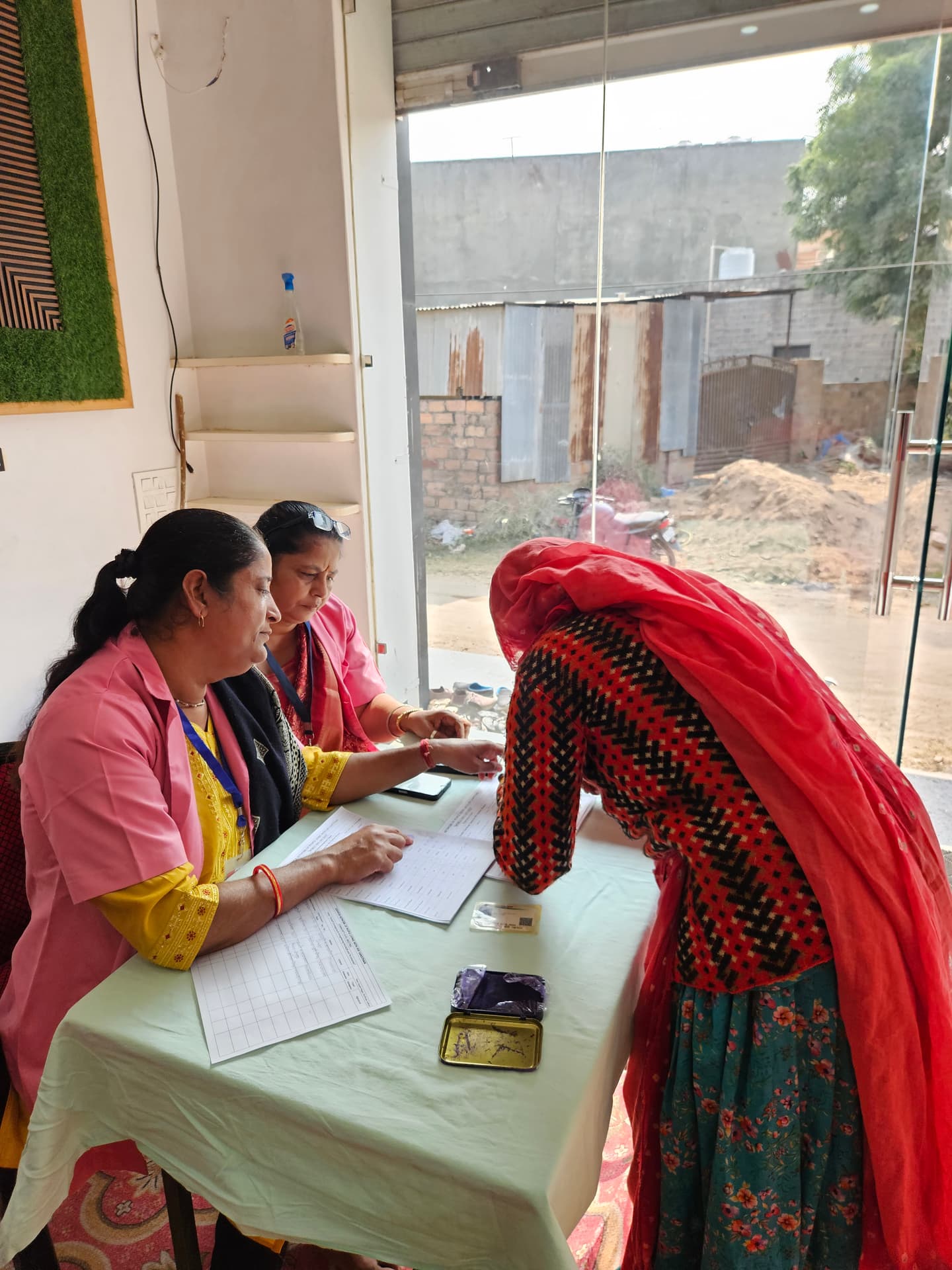Patient registration desk